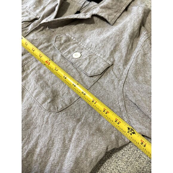 Rails Linen Cotton Button Down Shirt Jacket XL Neutral Shacket Minimalist Chic - Picture 7 of 8